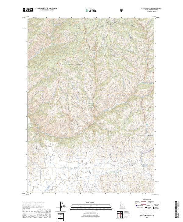 US Topo 7.5-minute map for Sprout Mountain ID