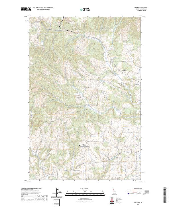 US Topo 7.5-minute map for Stanford ID