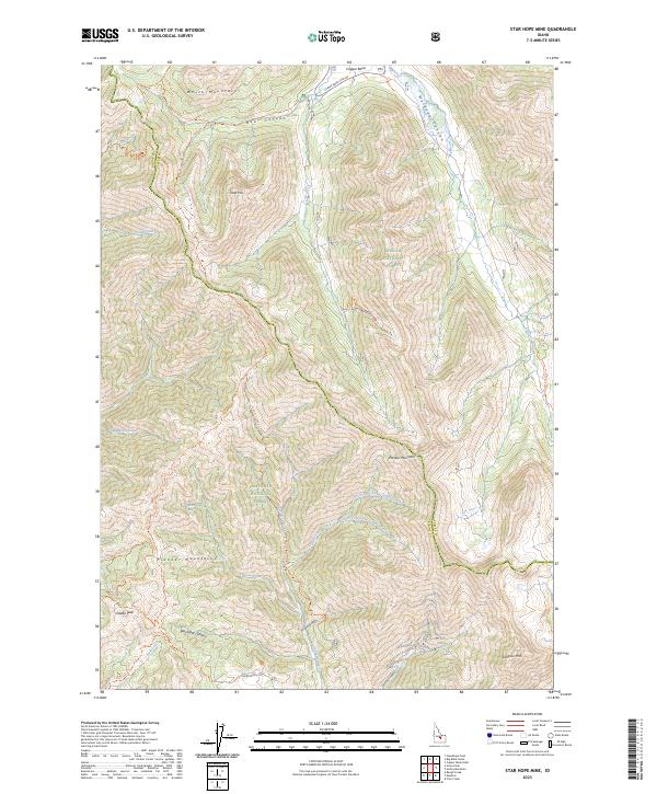 US Topo 7.5-minute map for Star Hope Mine ID