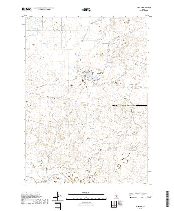 US Topo 7.5-minute map for Star Lake ID