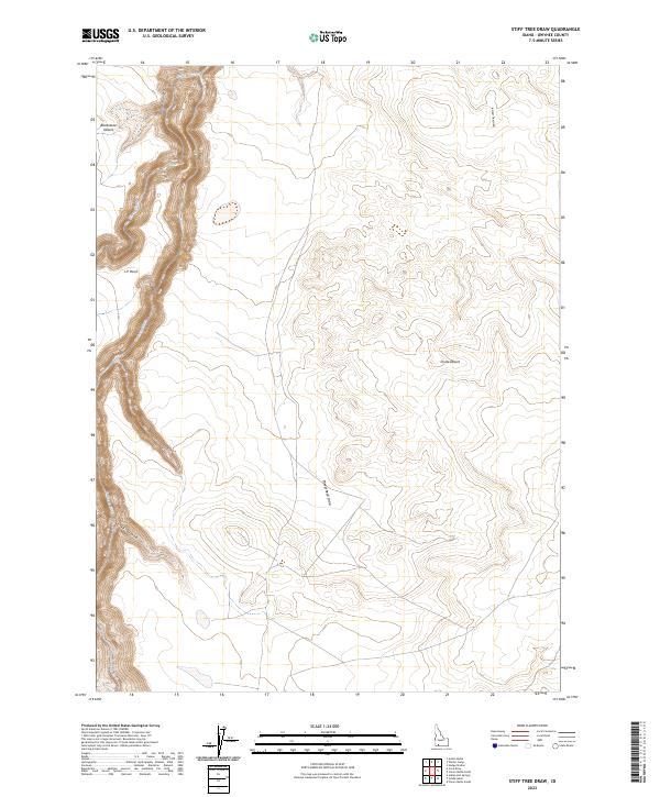 US Topo 7.5-minute map for Stiff Tree Draw ID