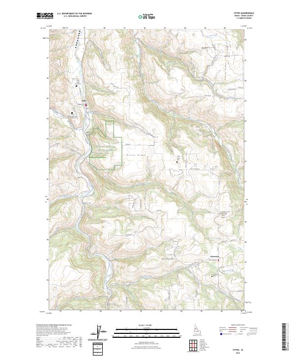 US Topo 7.5-minute map for Stites ID