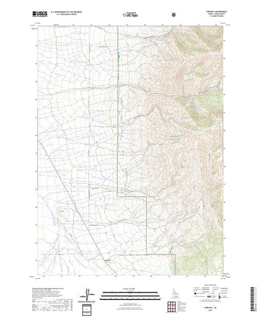 US Topo 7.5-minute map for Strevell ID – American Map Store