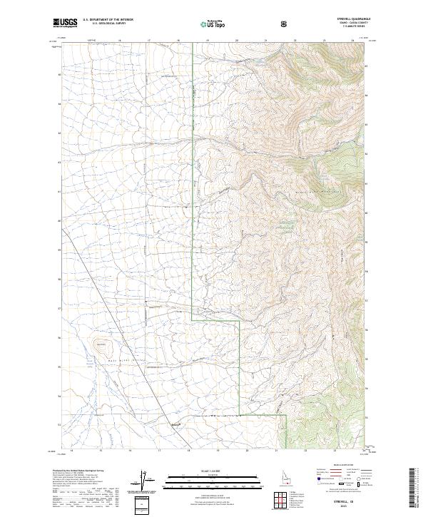 US Topo 7.5-minute map for Strevell ID