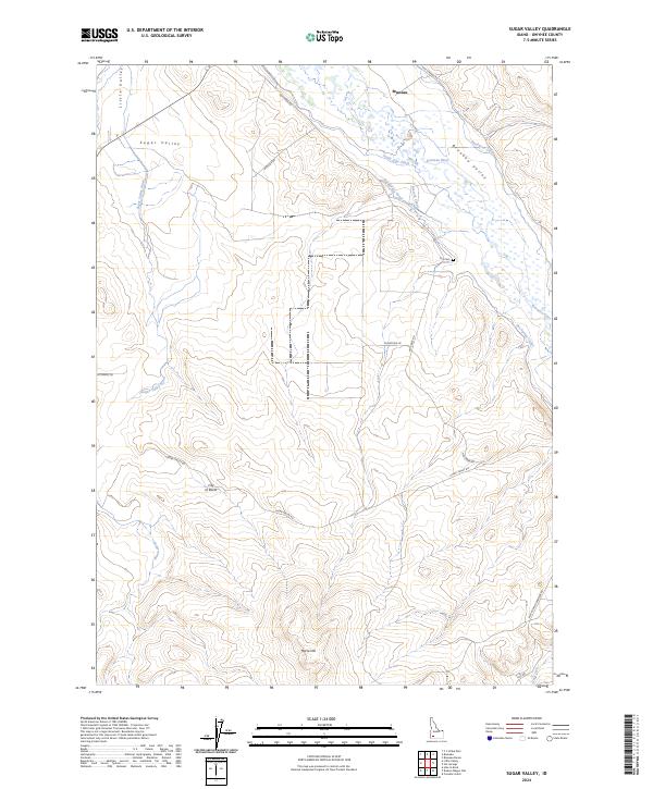 US Topo 7.5-minute map for Sugar Valley ID