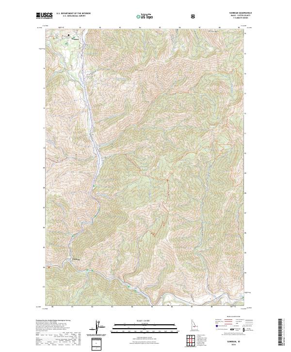 US Topo 7.5-minute map for Sunbeam ID