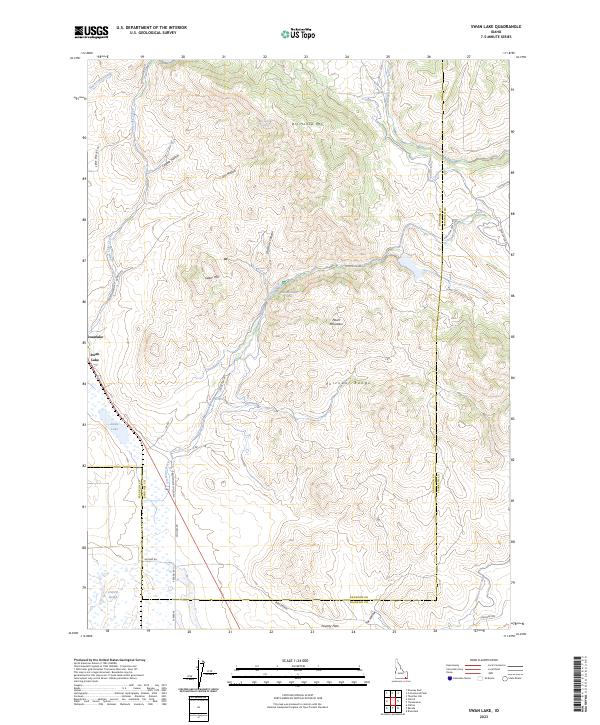 US Topo 7.5-minute map for Swan Lake ID