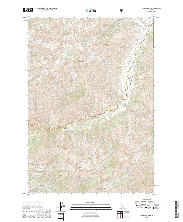 US Topo 7.5-minute map for Swanholm Peak ID