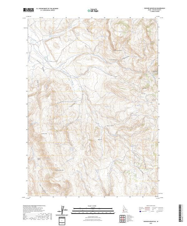 US Topo 7.5-minute map for Swisher Mountain ID