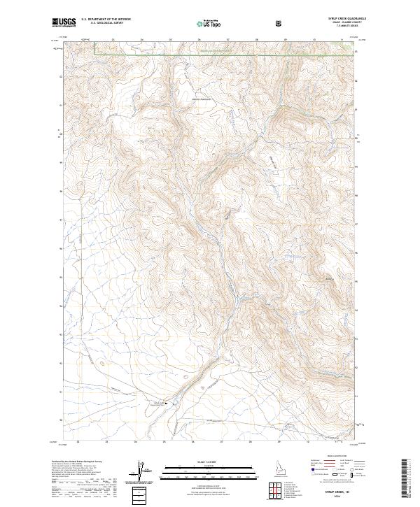 US Topo 7.5-minute map for Syrup Creek ID