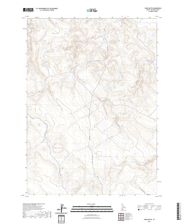 US Topo 7.5-minute map for Table Butte ID