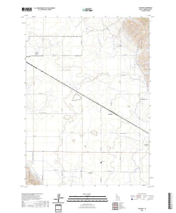 US Topo 7.5-minute map for Talmage ID