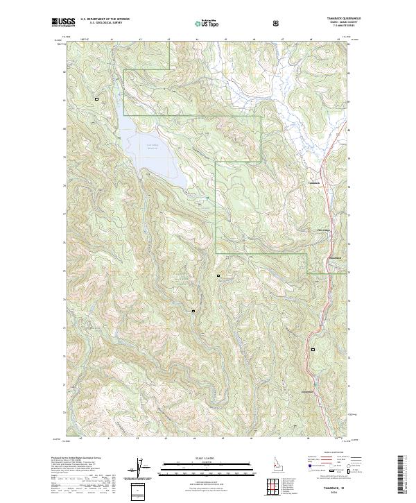 US Topo 7.5-minute map for Tamarack ID