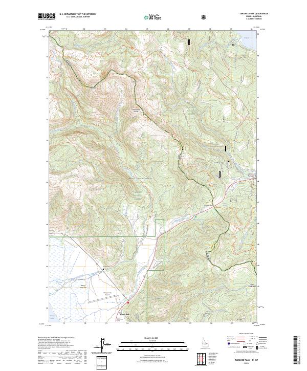 US Topo 7.5-minute map for Targhee Pass IDMT