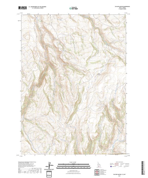 US Topo 7.5-minute map for Taylor Canyon IDNV