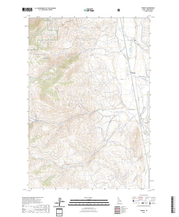 US Topo 7.5-minute map for Tendoy ID