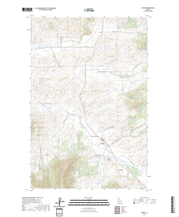 US Topo 7.5-minute map for Tensed ID