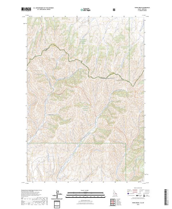 US Topo 7.5-minute map for Tepee Draw IDMT