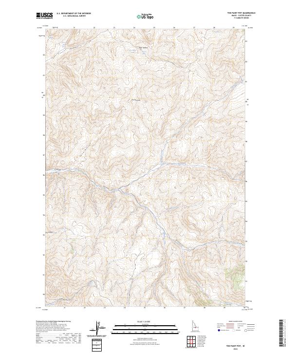 US Topo 7.5-minute map for The Paint Pot ID