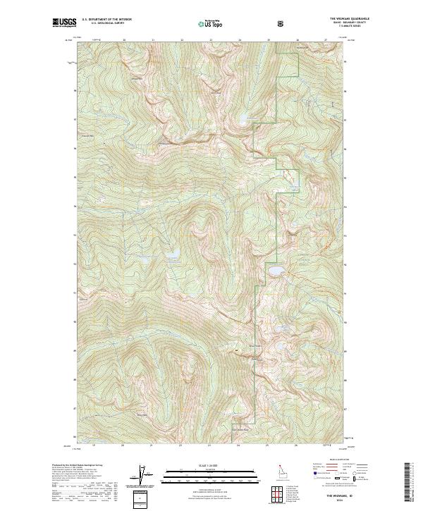 US Topo 7.5-minute map for The Wigwams ID