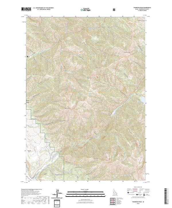 US Topo 7.5-minute map for Thompson Peak ID