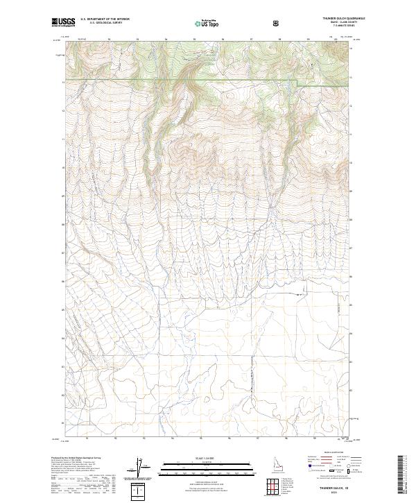 US Topo 7.5-minute map for Thunder Gulch ID