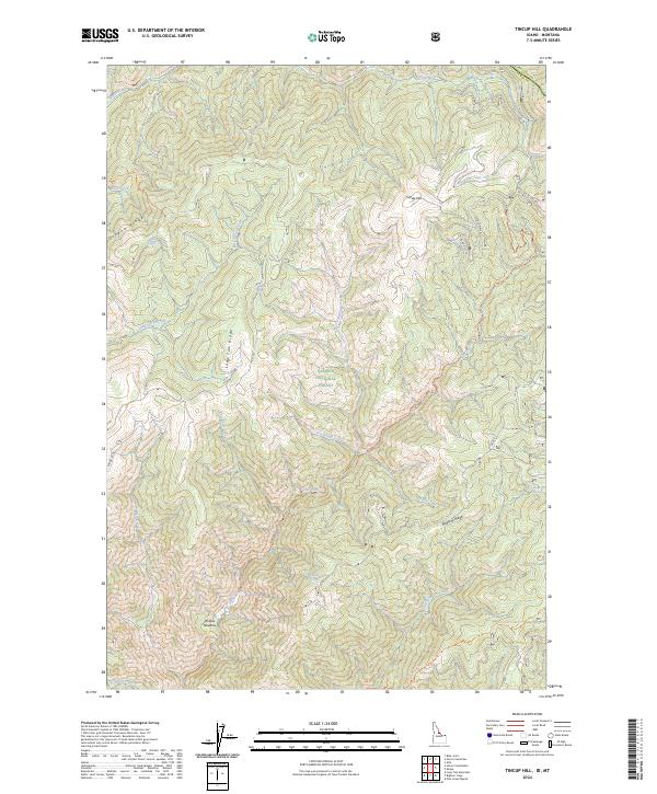 US Topo 7.5-minute map for Tincup Hill IDMT