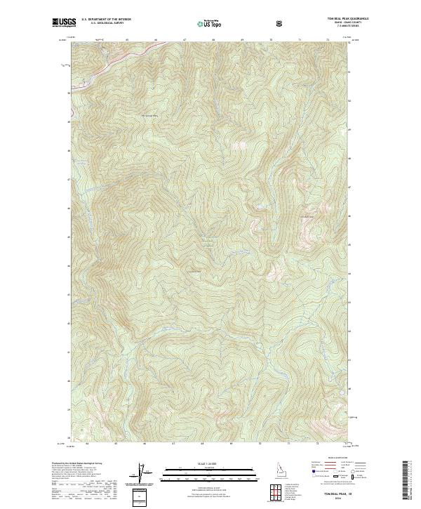 US Topo 7.5-minute map for Tom Beal Peak ID