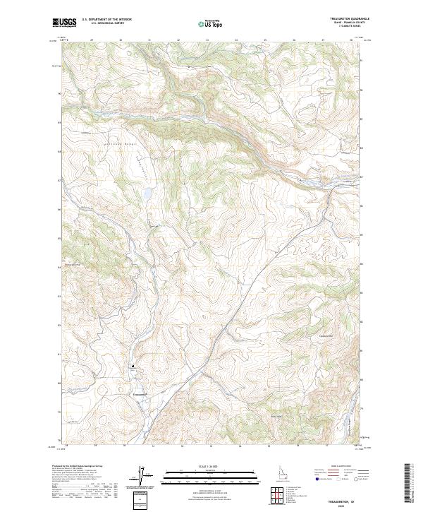 US Topo 7.5-minute map for Treasureton ID