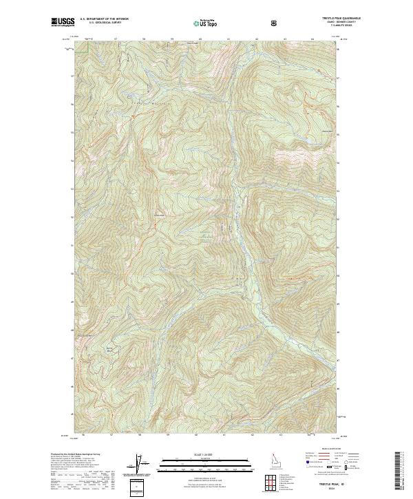 US Topo 7.5-minute map for Trestle Peak ID