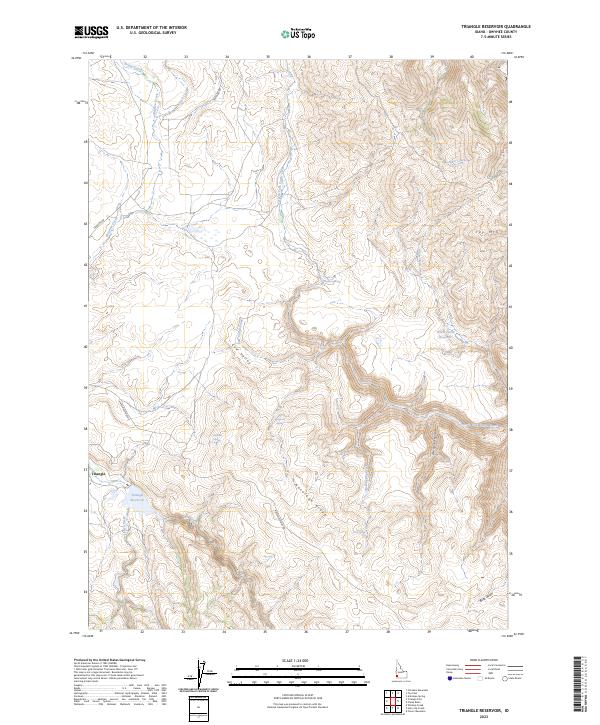 US Topo 7.5-minute map for Triangle Reservoir ID