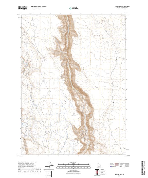 US Topo 7.5-minute map for Triguero Lake ID