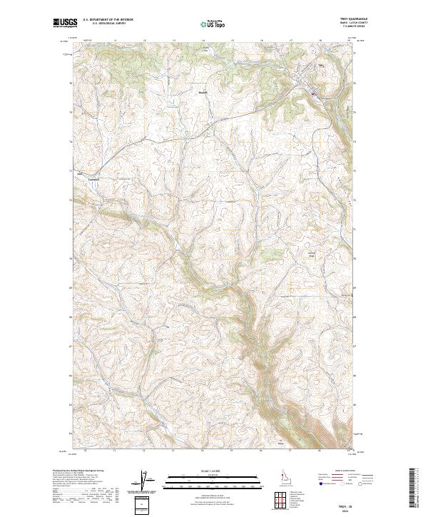 US Topo 7.5-minute map for Troy ID