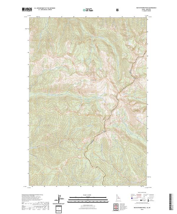 US Topo 7.5-minute map for Watchtower Peak IDMT