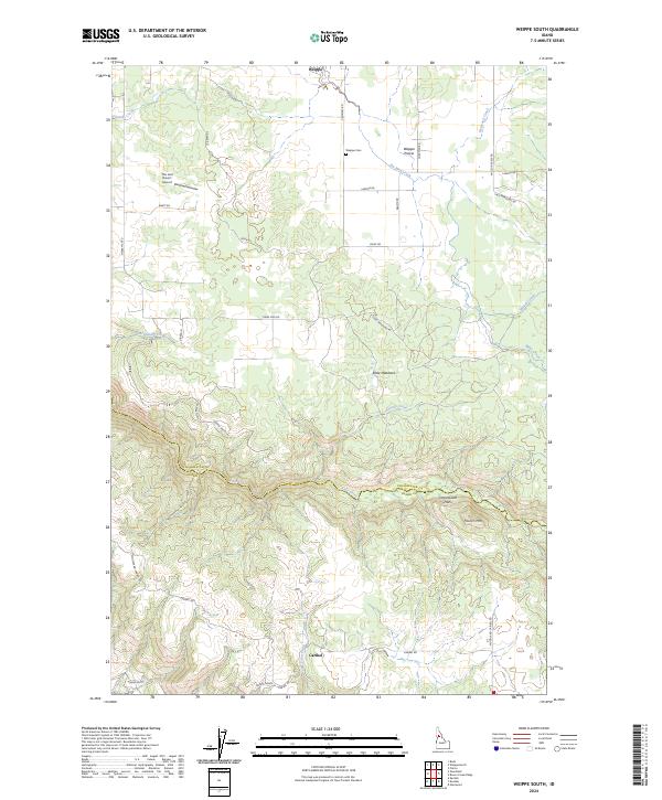 US Topo 7.5-minute map for Weippe South ID