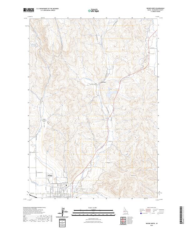 US Topo 7.5-minute map for Weiser North ID – American Map Store