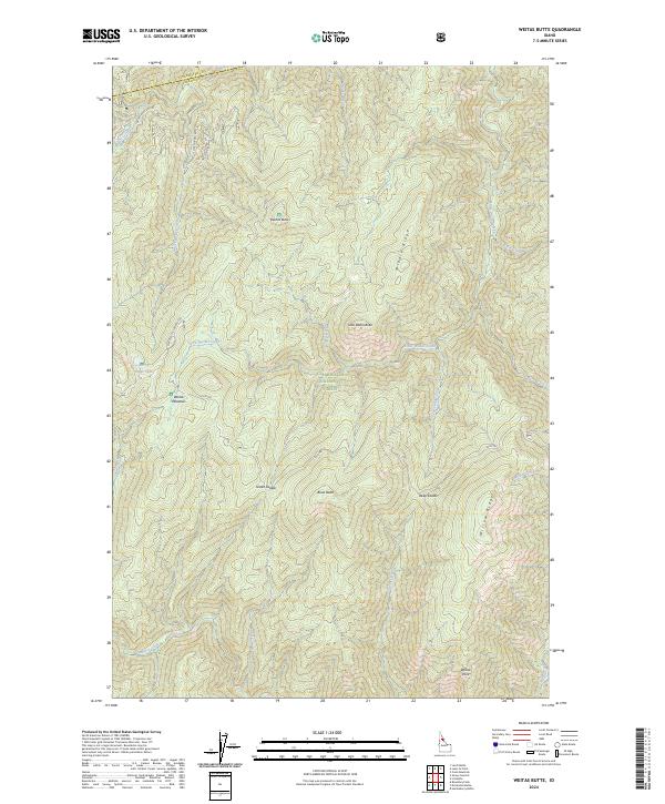 US Topo 7.5-minute map for Weitas Butte ID