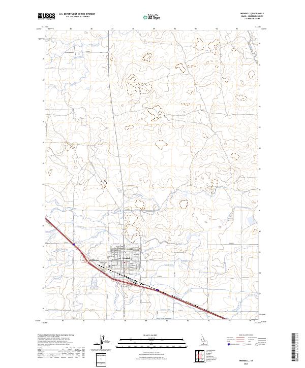 US Topo 7.5-minute map for Wendell ID