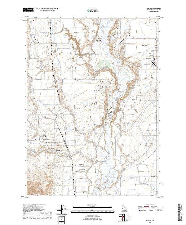 US Topo 7.5-minute map for Weston ID