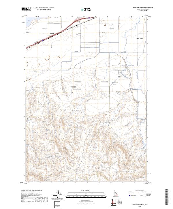 US Topo 7.5-minute map for Wheatgrass Bench ID