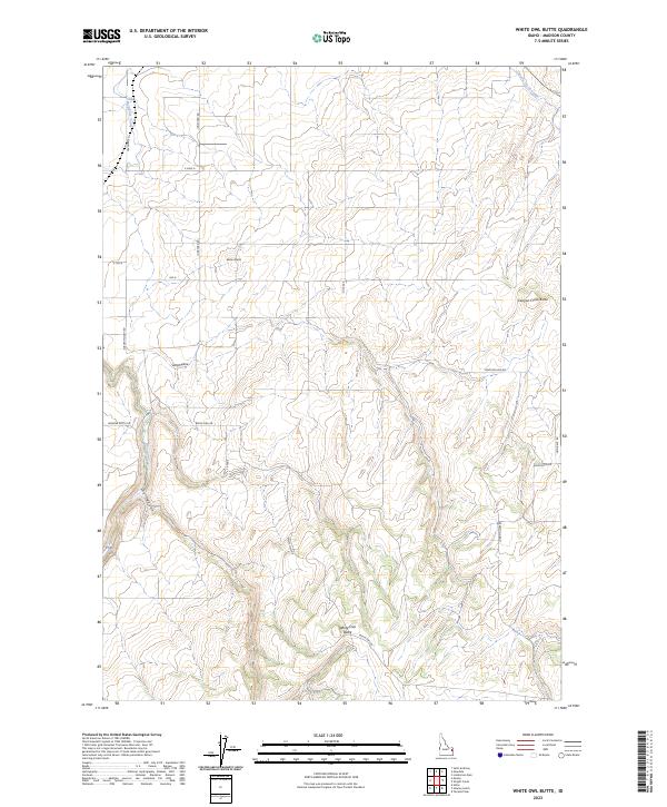 US Topo 7.5-minute map for White Owl Butte ID