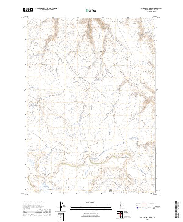 US Topo 7.5-minute map for Wickahoney Point ID