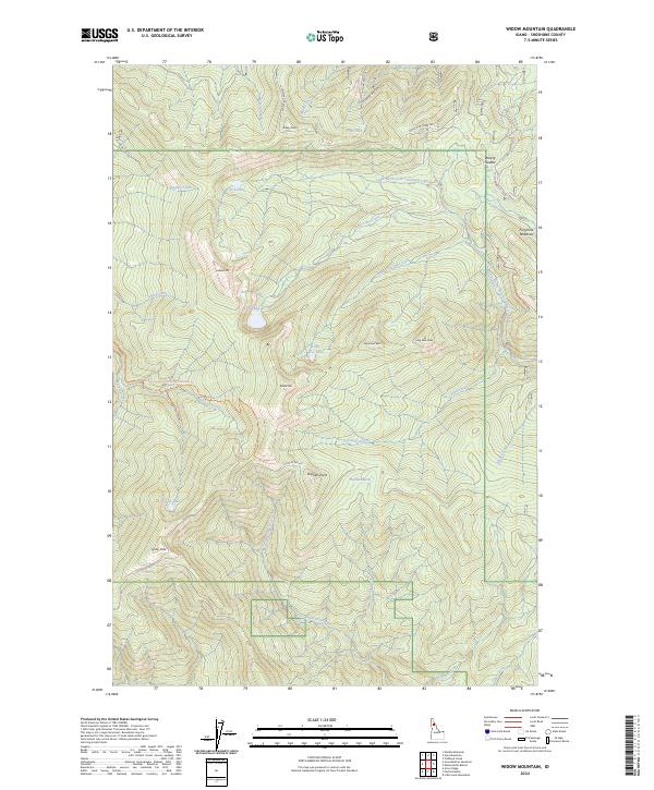 US Topo 7.5-minute map for Widow Mountain ID