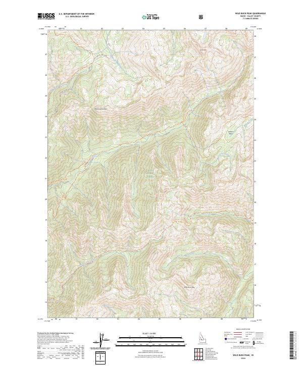 US Topo 7.5-minute map for Wild Buck Peak ID