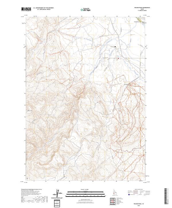 US Topo 7.5-minute map for Wilson Peak ID