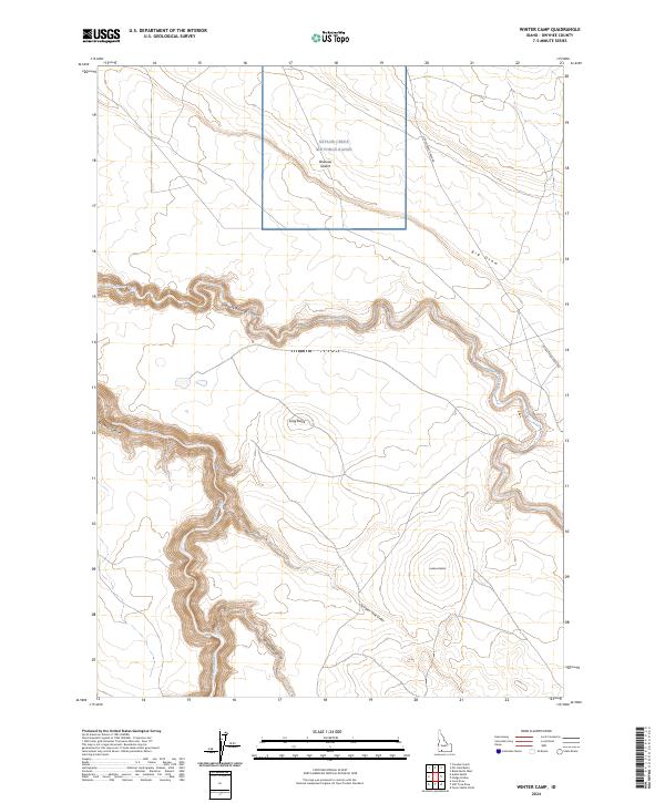 US Topo 7.5-minute map for Winter Camp ID