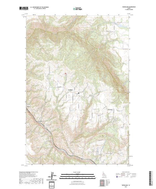 US Topo 7.5-minute map for Woodland ID