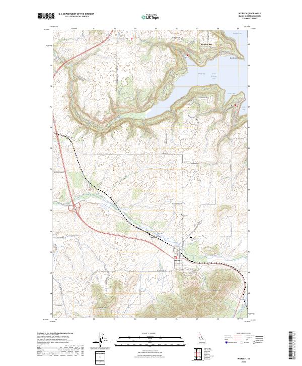 US Topo 7.5-minute map for Worley ID