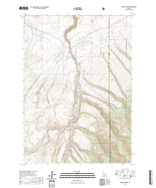 US Topo 7.5-minute map for Wright Creek ID