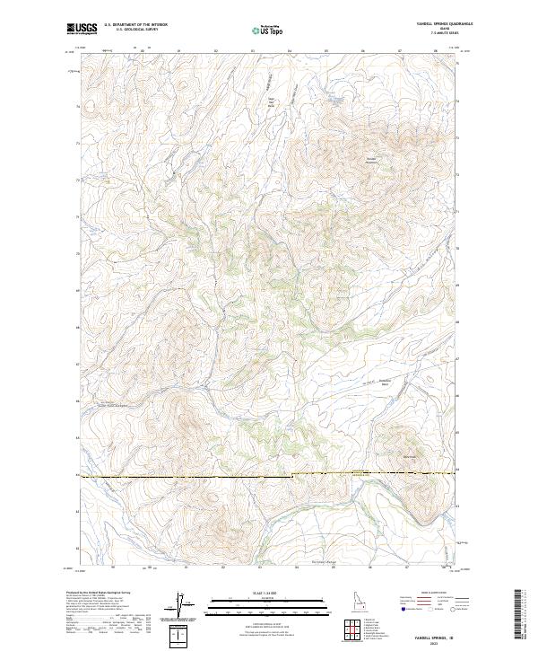 US Topo 7.5-minute map for Yandell Springs ID